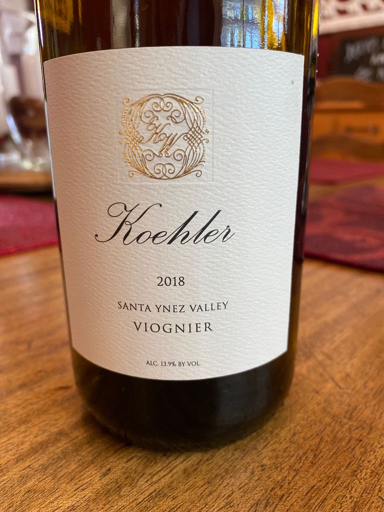 2018 Koehler Viognier Santa Ynez Valley, USA, California, Central Coast