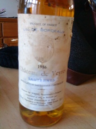 1986 Château de Veyres, France, Bordeaux, Sauternais, Sauternes ...