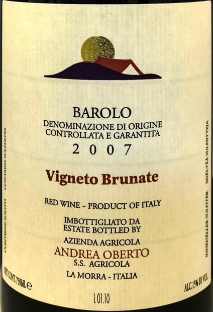 2012 Andrea Oberto Barolo Brunate CellarTracker