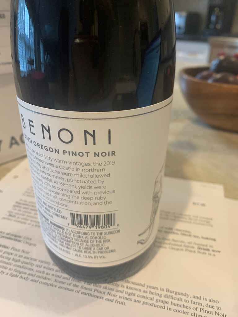 Benoni Wine Company - Pinot Noir 2022