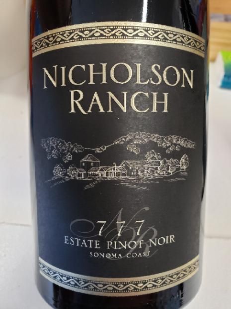 Nicholson Ranch Wine 2016 Nicholson Ranch Pinot Noir 777 Estate, USA, California, Sonoma ...