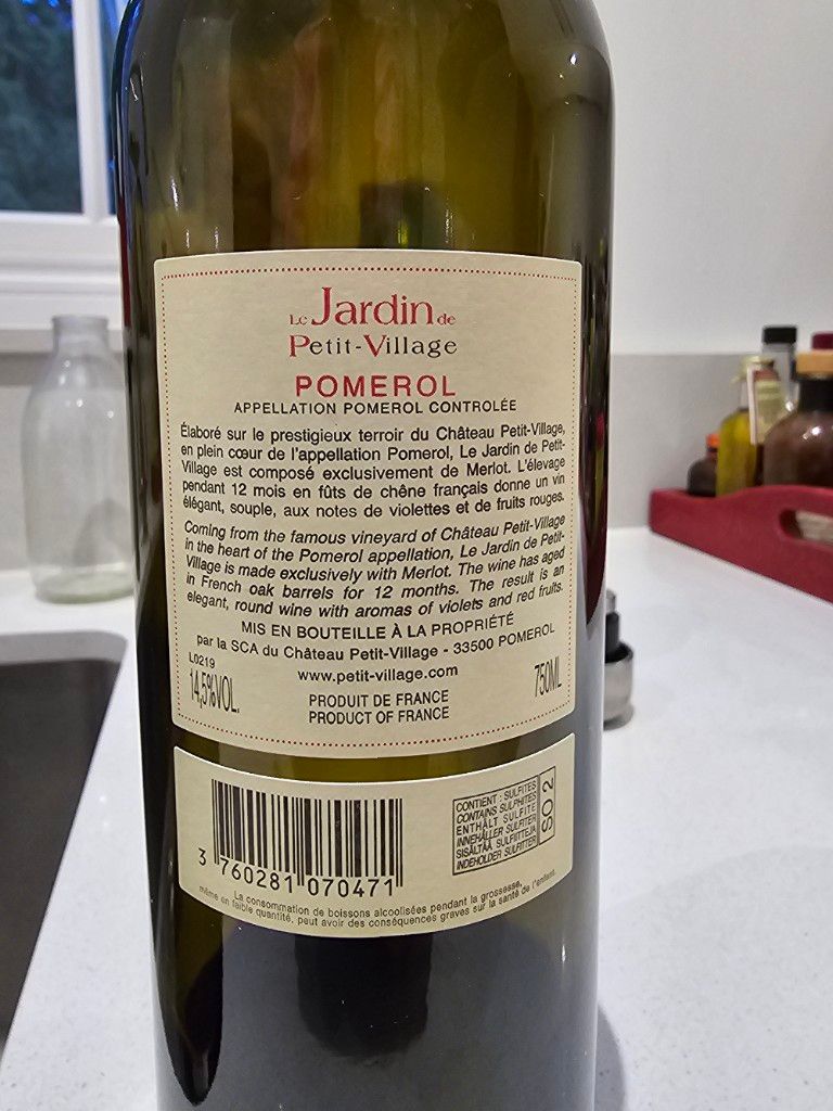2019 Château Petit Village Le Jardin de Petit Village - CellarTracker