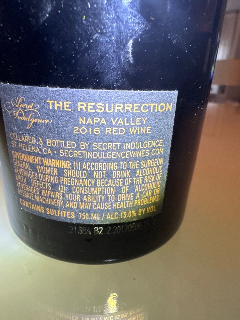 2015 JCB Cabernet Sauvignon The Resurrection - CellarTracker