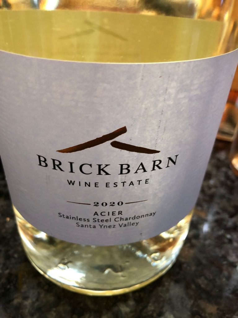 2021 Brick Barn Chardonnay Acier Stainless Steel, USA, California ...