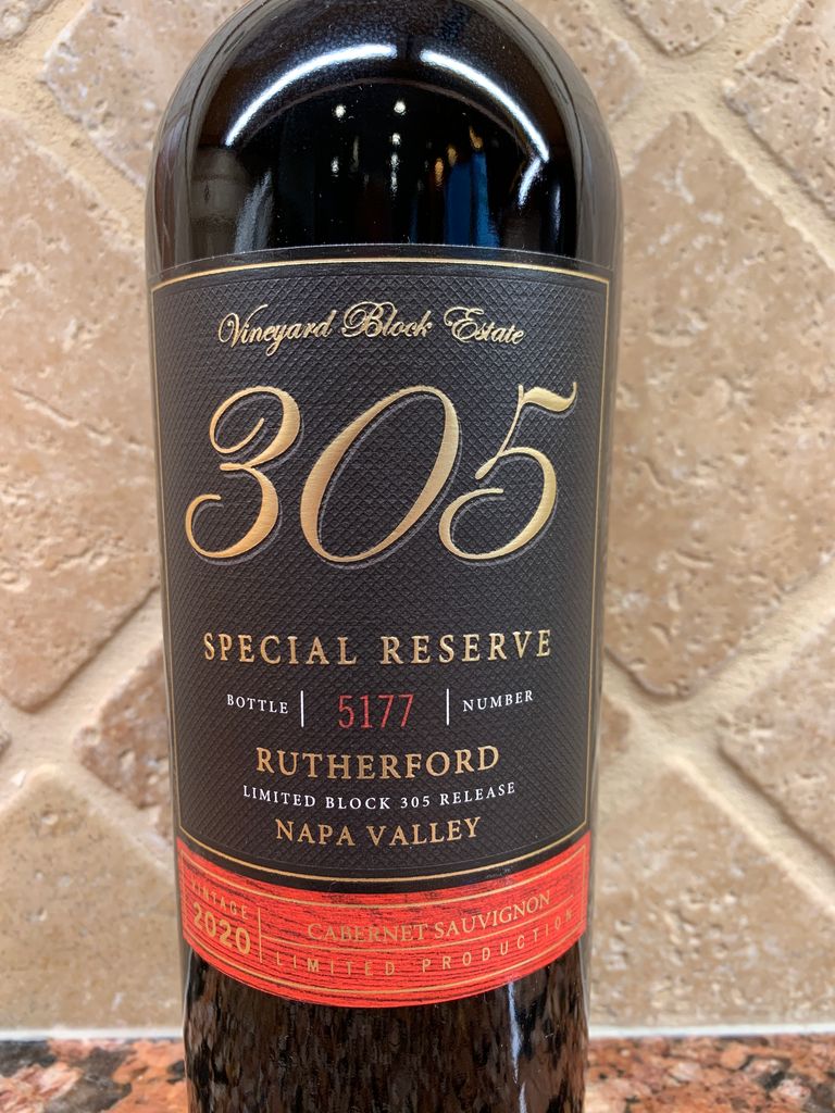 2020 Vineyard Block Estate Sauvignon Block 305 Special Reserve