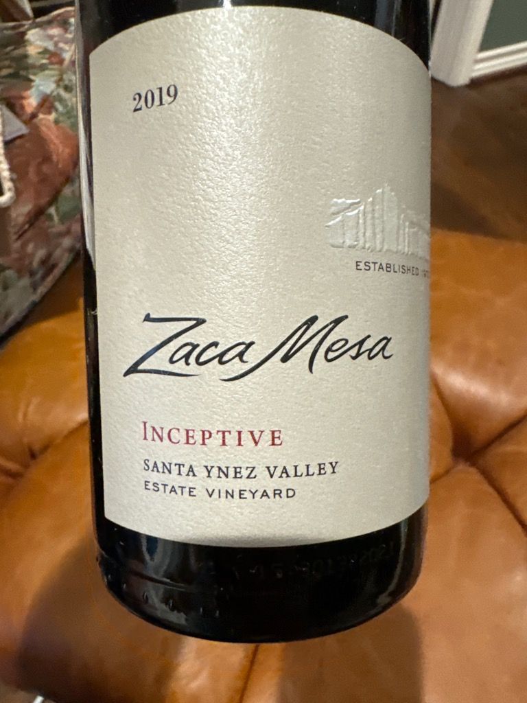 2019 Zaca Mesa Inceptive Estate Vineyard - CellarTracker