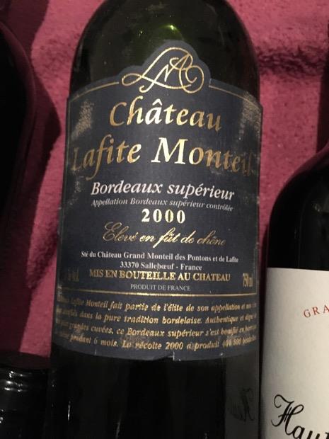 2000 Château Lafite Monteil, France, Bordeaux, Bordeaux Supérieur