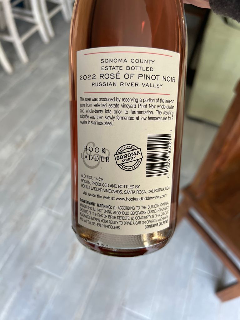 2022 Hook & Ladder Pinot Noir Rosé, USA, California, Sonoma County, Russian River Valley