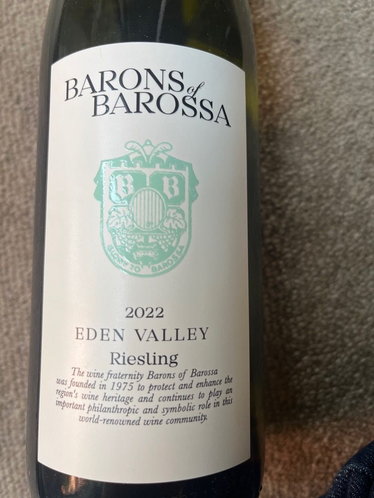 2022 Barons of Barossa Riesling, Australia, South Australia, Barossa