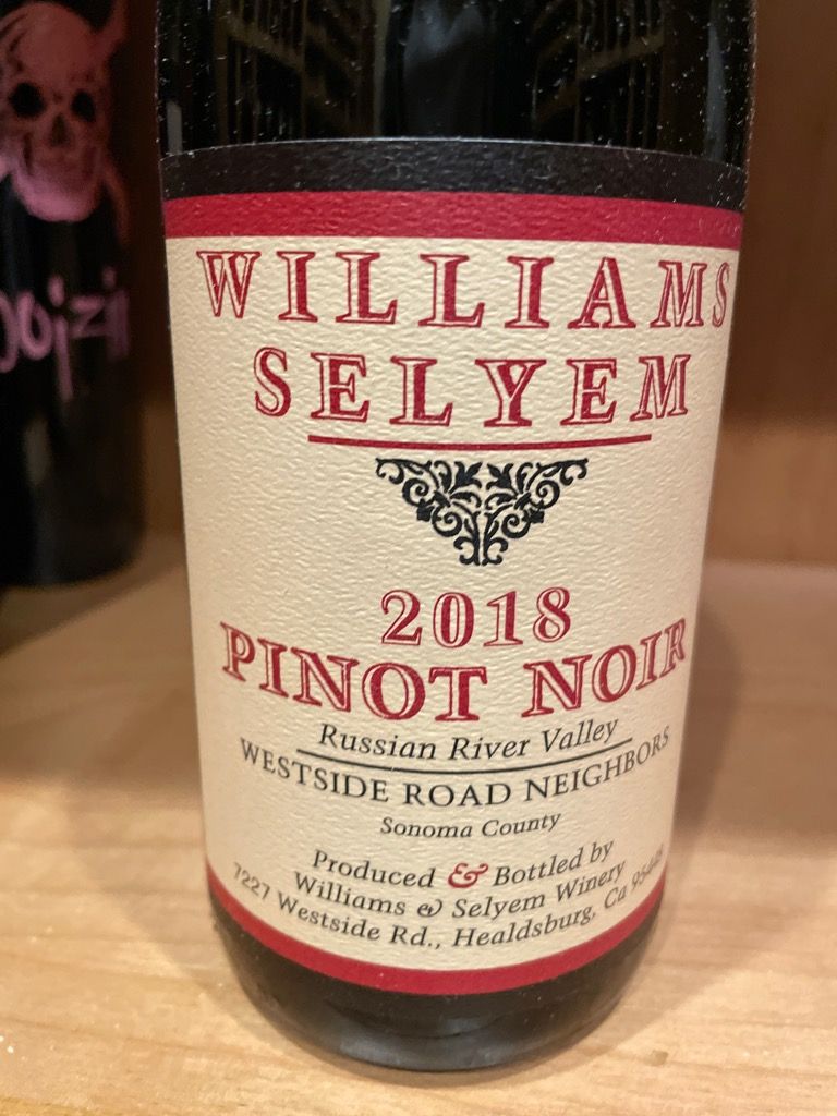 2017 Williams Selyem Pinot Noir Westside Road Neighbors