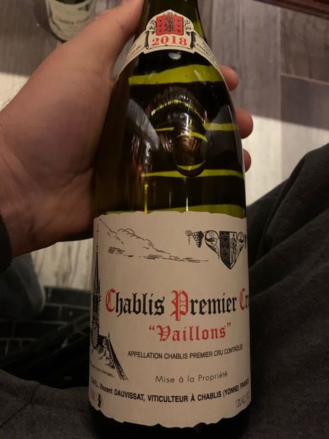 2018 Vincent Dauvissat (René & Vincent) Chablis 1er Cru Vaillons