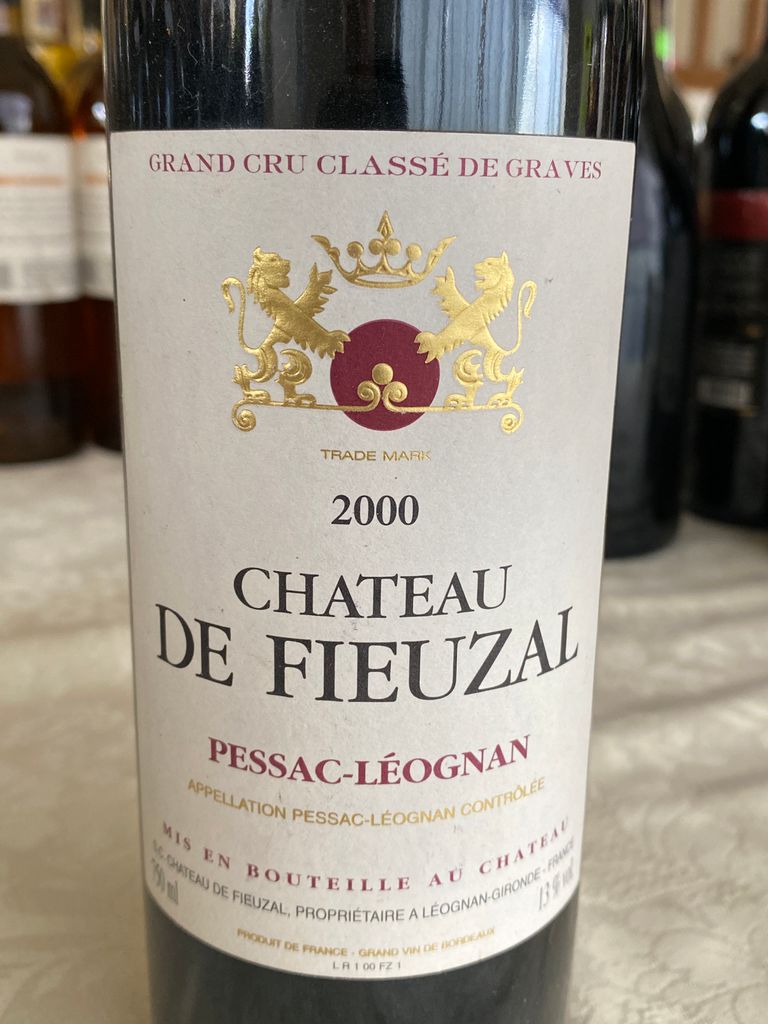 CHATEAU DE FIEUZAL 2000 PESSAC-LÉOGNAN Chateau de Fieuzal Pessac Leognan Rouge 2000 750ml - Buy online at