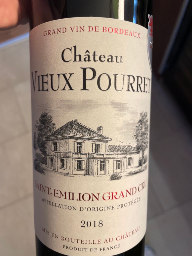 2018 Château Vieux Pourret, France, Bordeaux, Libournais, St. Émilion ...