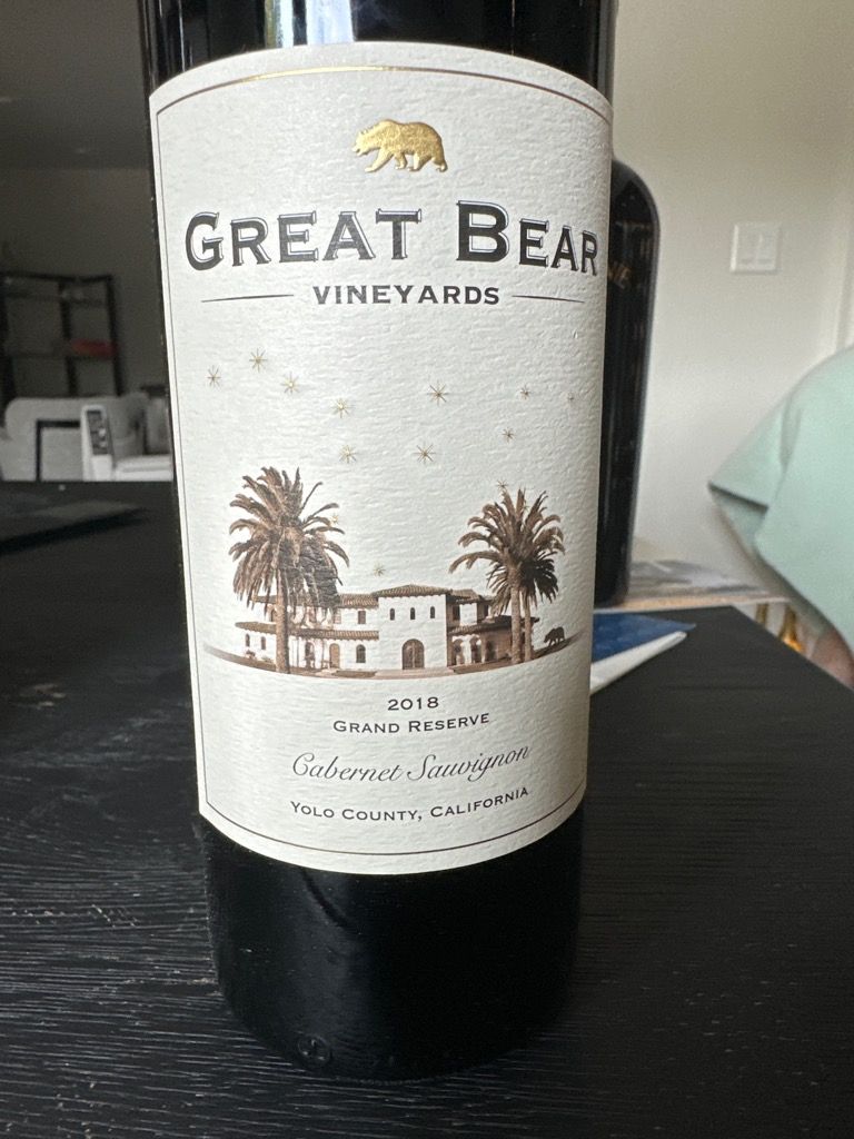 2017 Great Bear Vineyards Cabernet Sauvignon Grand Reserve, USA ...