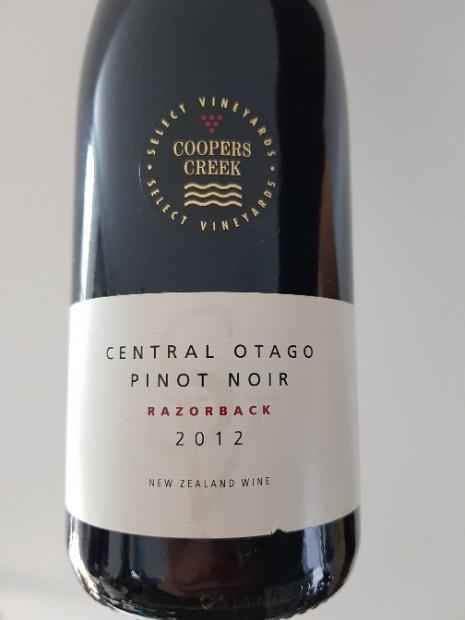 Otago Razorbacks 2021 Coopers Creek Pinot Noir Razorback, New Zealand, South Island ...