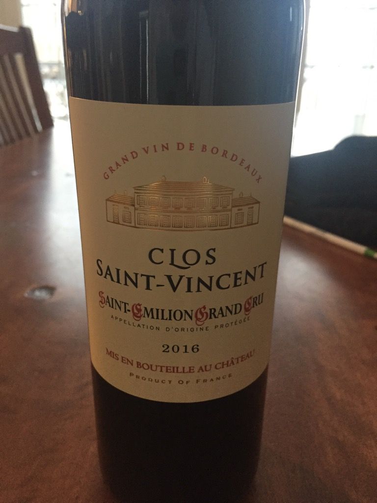 2016 Clos Saint-Vincent - CellarTracker 2016 Clos Saint-Vincent - CellarTracker