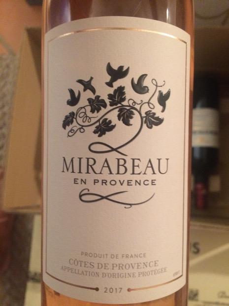2017 Mirabeau Côtes de Provence Rosé, France, Provence, Côtes de