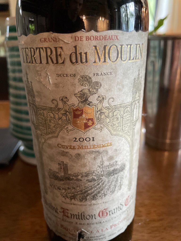 2001 Tertre du Moulin Cuvée Millésimée, France, Bordeaux, Libournais