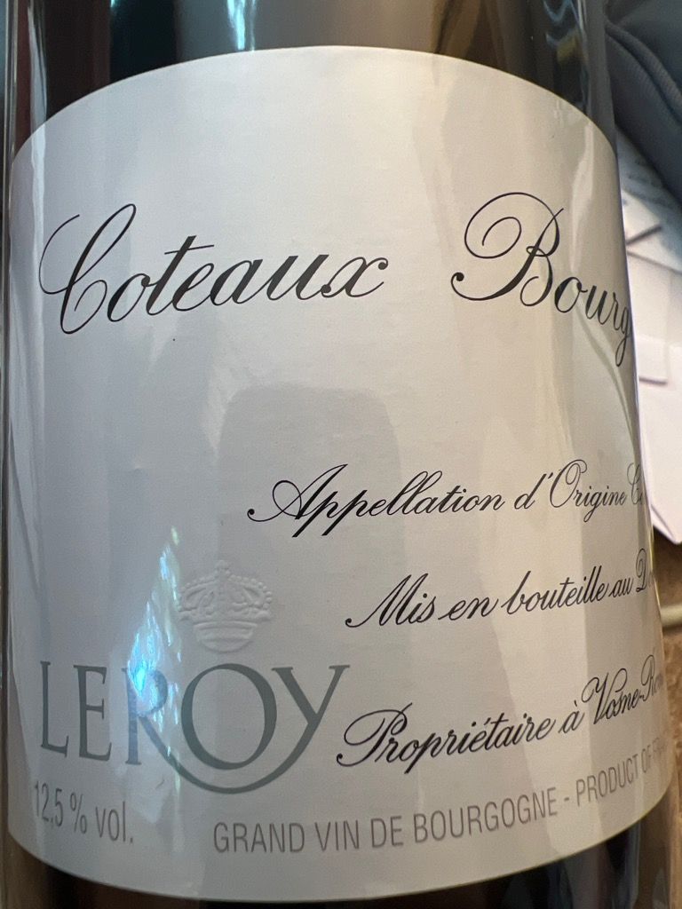 ワイン Leroy Coteaux Bourguignons 2017 750ml 2017 Maison Leroy Coteaux Bourguignons - CellarTracker