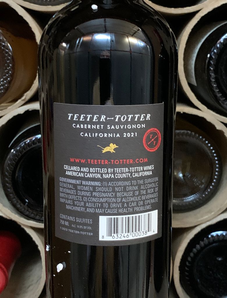 2021 TeeterTotter Sauvignon, USA, California CellarTracker