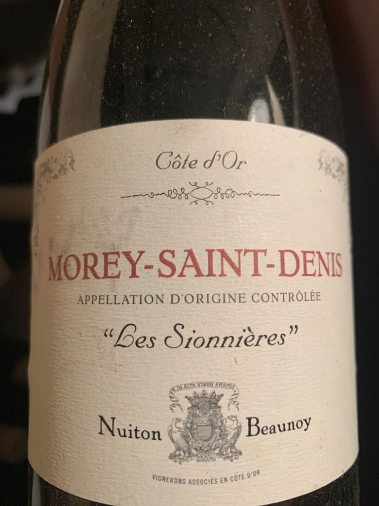 2013 Nuiton-Beaunoy Morey St. Denis Les Sionnières, France, Burgundy ...