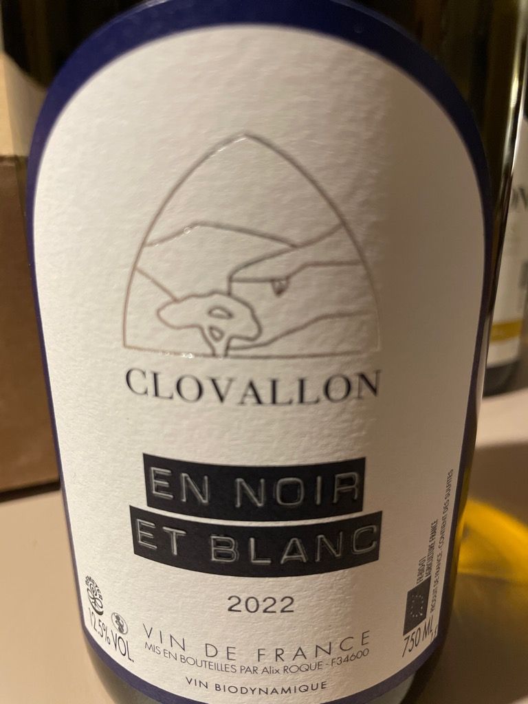 2017 Domaine de Clovallon Vin de France En noir et blanc