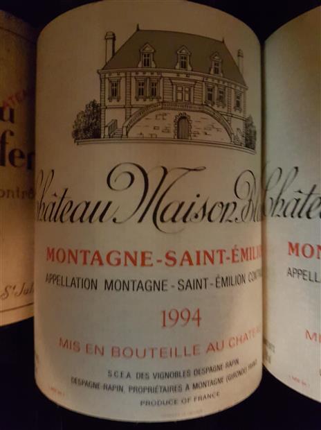 1994 Chateau Maison Blanche Montagne St Emilion France Bordeaux Libournais Montagne St Emilion Cellartracker