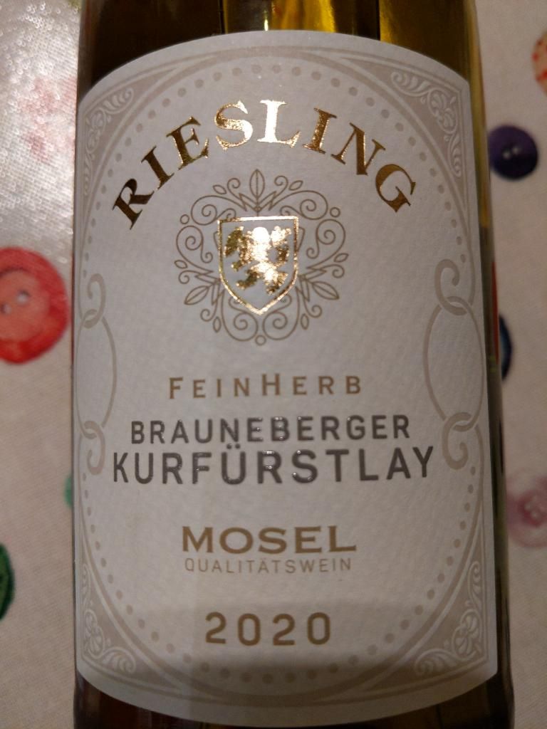 CellarTracker Kurfürstlay Riesling Brauneberger 2018 feinherb Lidl -