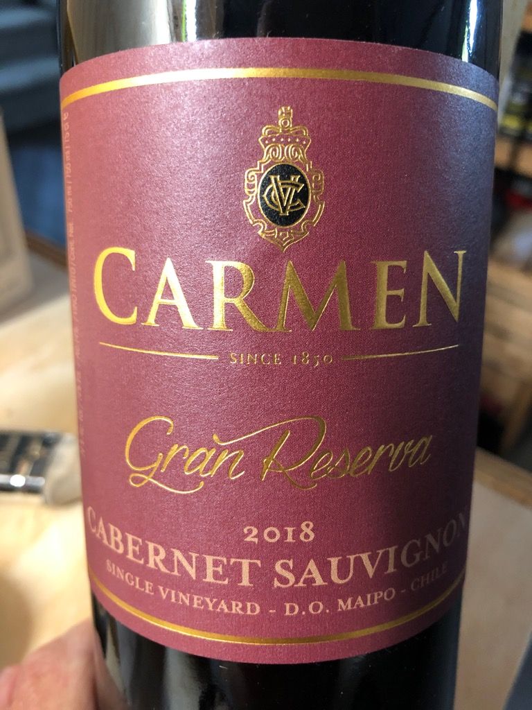 2018 Carmen Cabernet Los Quillayes Reserva Gran Vineyard CellarTracker - Sauvignon