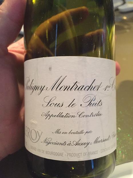 2019 Maison Leroy Puligny-Montrachet 1er Cru Sous le Puits