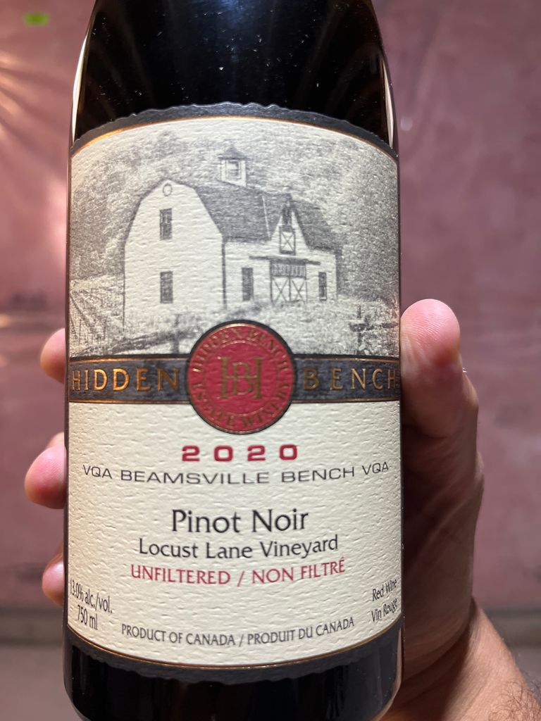 2021 Hidden Bench Pinot Noir Locust Lane Vineyard, Canada, Ontario ...