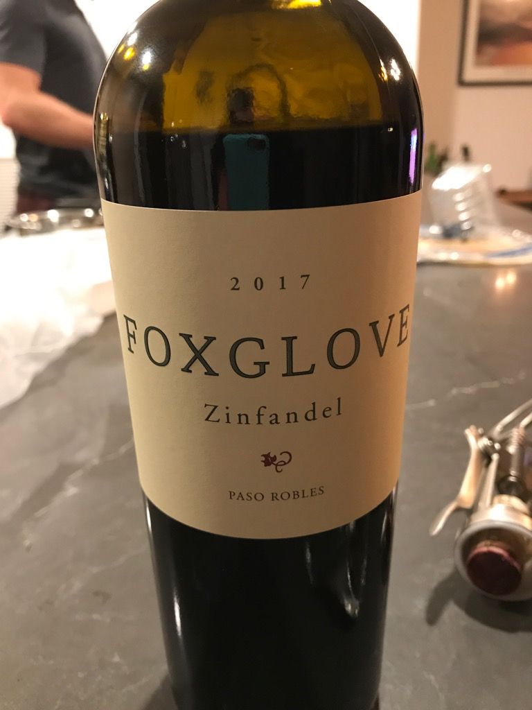 2017 Foxglove Zinfandel, USA, California, Central Coast, Paso Robles ...
