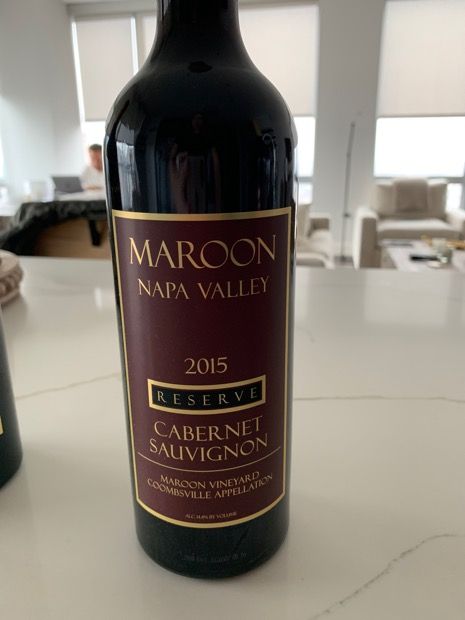 2015 Maroon Cabernet Sauvignon Reserve Coombsville, USA, California ...