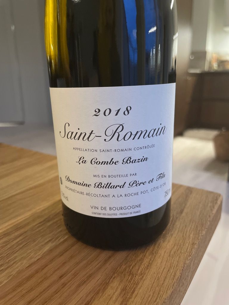 2018 Domaine Billard Pere et Fils Saint-Romain La Combe Bazin