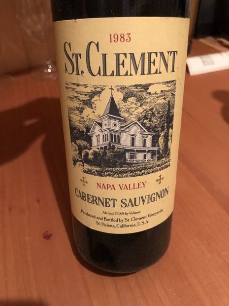 1983 St. Clement Cabernet Sauvignon Napa Valley - CellarTracker