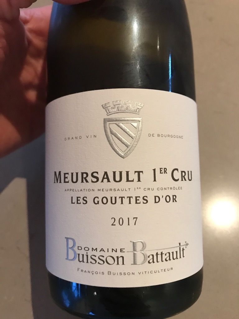 2017 Domaine BuissonBattault Meursault 1er Cru Gouttes d'Or, France
