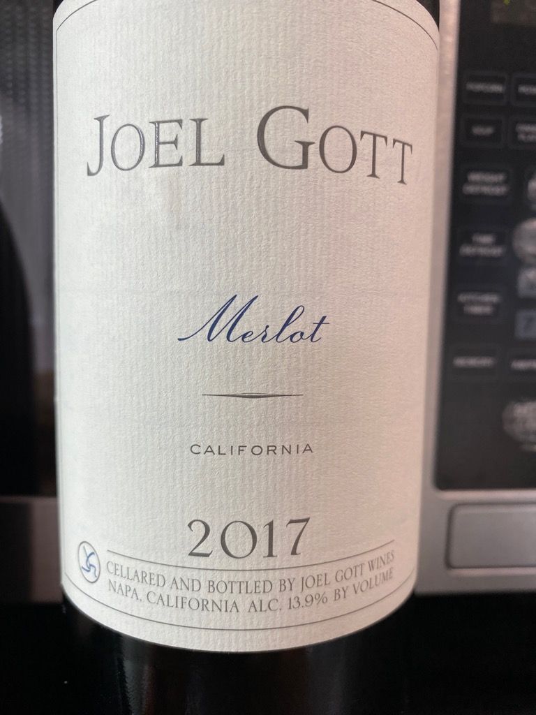 2017 Joel Gott Merlot, USA, California - CellarTracker