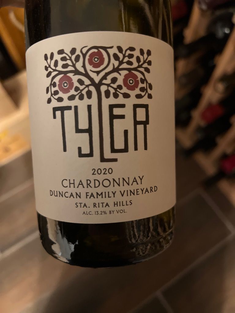 2020 Tyler Chardonnay Duncan Family Vineyard, USA, California, Central ...