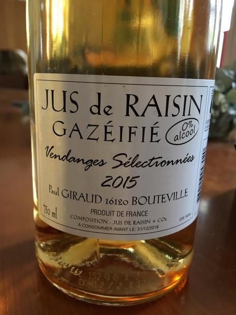 Jus de Raisin Gazéifié 2012-2015 2015 Paul Giraud Jus de Raisin Gazéifié - CellarTracker