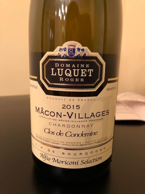 2015 Domaine Roger Luquet Mâcon-Villages Clos de Condemine, France ...