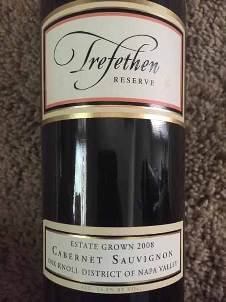 2008 Trefethen Cabernet Sauvignon Reserve - CellarTracker
