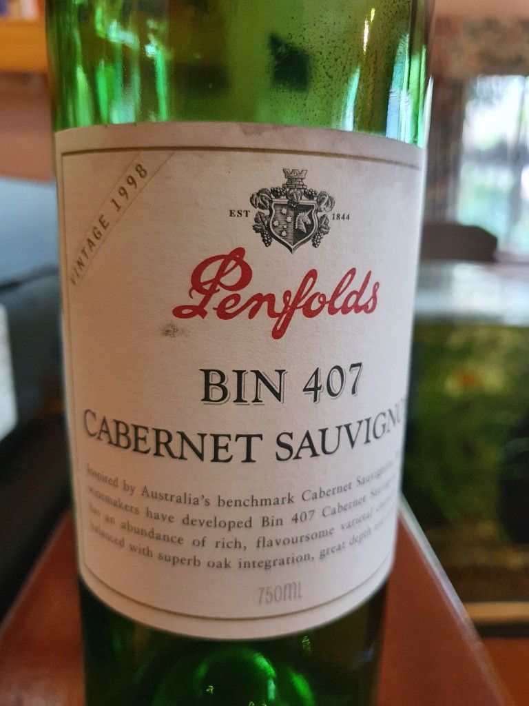 1998 Penfolds Cabernet Sauvignon Bin 407 - CellarTracker