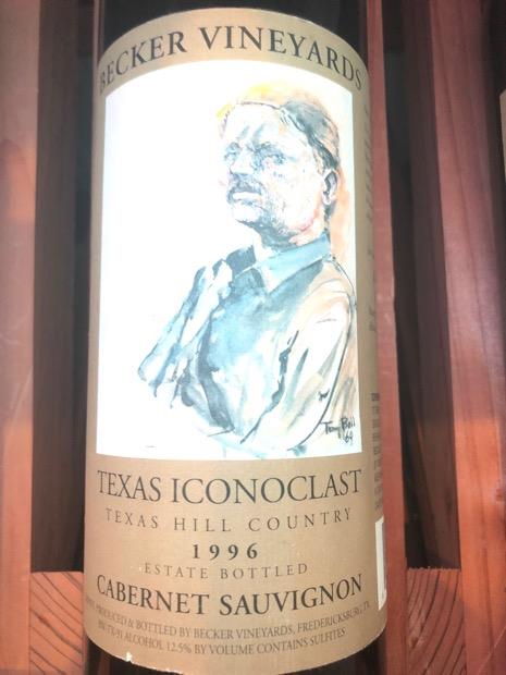 1996 Becker Vineyards Cabernet Sauvignon Iconoclast, USA, Texas ...