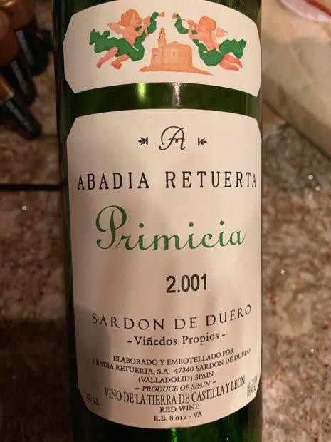 ABADIA RETUERTA アバディア レトゥエルタ PV 1999 1999 Abadia Retuerta Vino de la Tierra de Castilla y León