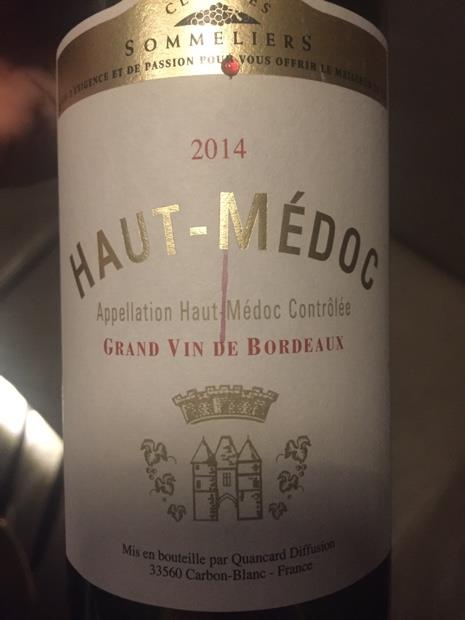 Вино Club des sommeliers о-медок красн сух 750мл (3222473662029)
