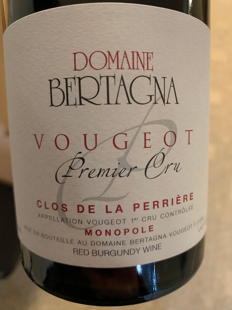 2018 Domaine Bertagna Vougeot 1er Cru Clos de la Perrière