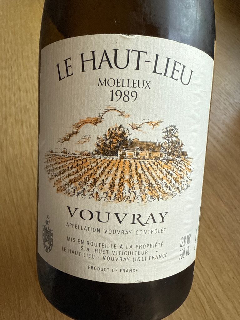 1989 Domaine Huet Vouvray Moelleux Le Haut-Lieu - CellarTracker