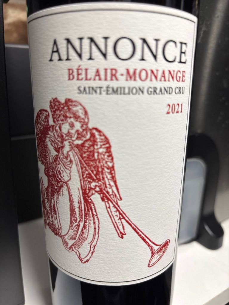 2015 Château Belair-Monange Annonce de Bélair-Monange