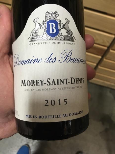 2015 Domaine des Beaumont Morey St. Denis CellarTracker