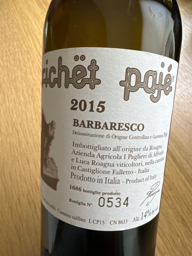 2016 Roagna Barbaresco Crichët Pajé - CellarTracker